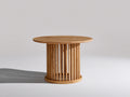Gartentisch Holz 115x115x74 cm - Natur - Rundes modernes Design