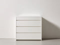 Kommode mit Schubladen Holzwerkstoff 90x40x95 cm - Weiß - moderne Schlafzimmerkommode mit 4 Schubladen