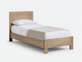 Einzelbett Holz 205x100x105 cm - Braun - natürliches Schlafzimmerbett