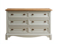 Kommode mit Schubladen Holz 120x45x80 cm - Beige- Natur - Klassisches Design